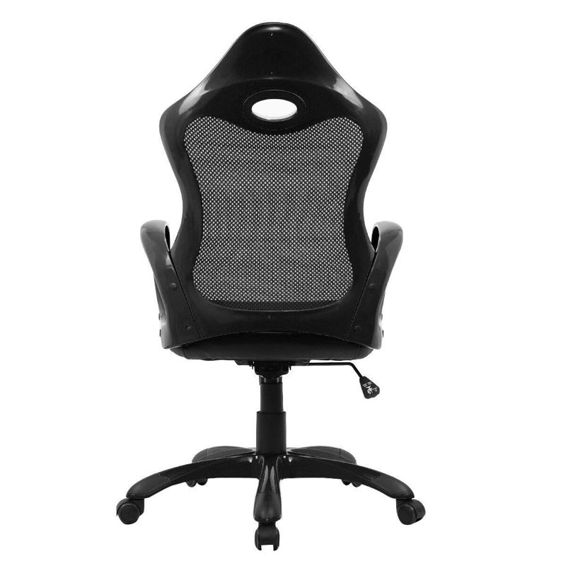 Symple Stuff Cotton and Mesh Gaming Chair, Black