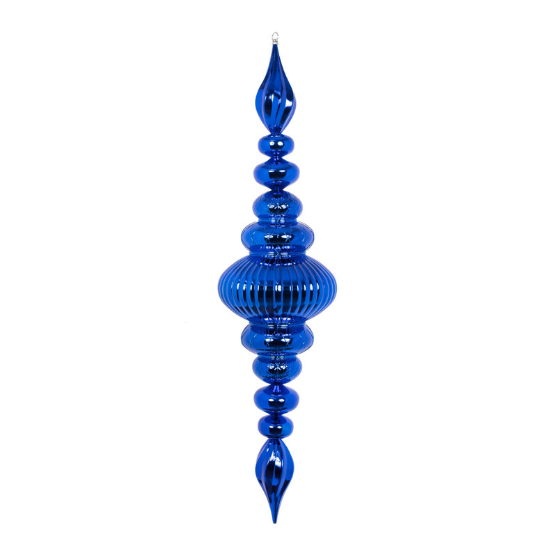 Ornement en forme de fleuron 41 po Vickerman, Bleu