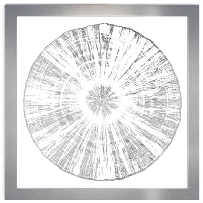 " Abstract Cuore Legno Silver Circle Shapes " by Oliver Gal