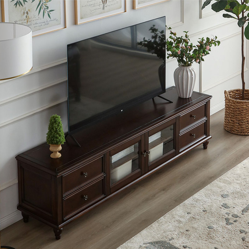 Meuble télé de style américain en bois massif