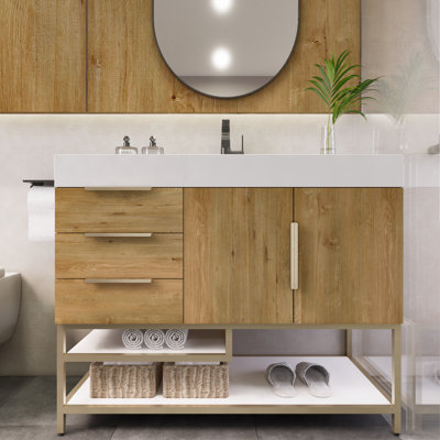 Marayah 41.9'' Single Bathroom Vanity with Acrylic Top