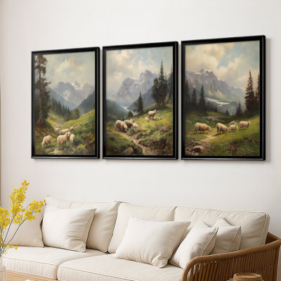 ANIMALS Series CECV - Toile tendue avec châssis encadré - 3 pièces