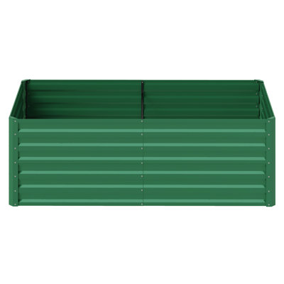 Galvanized Raised Garden Bed With Gloves