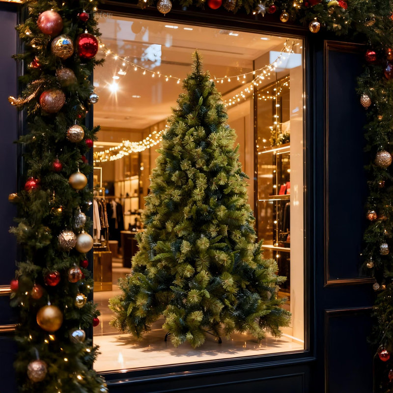 Lighted Artificial Christmas Tree, 6 ft.