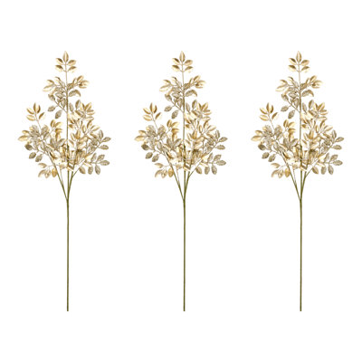 30" Artificial Glittered Leaves Holiday Spray