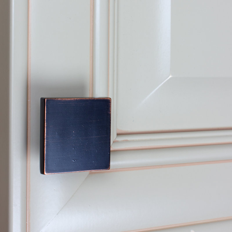 1 1/2" Length Square Knob, Oil Rubbed Bronze