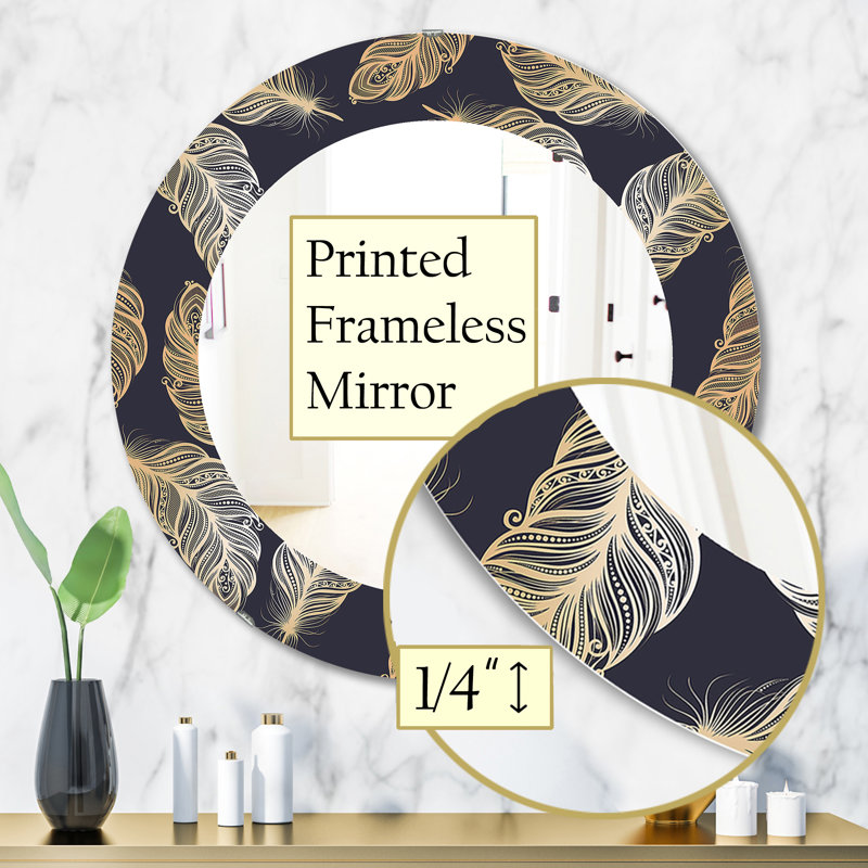 Miroir décoratif, H 31,5 po x l 31,5 po, Cachemire 1