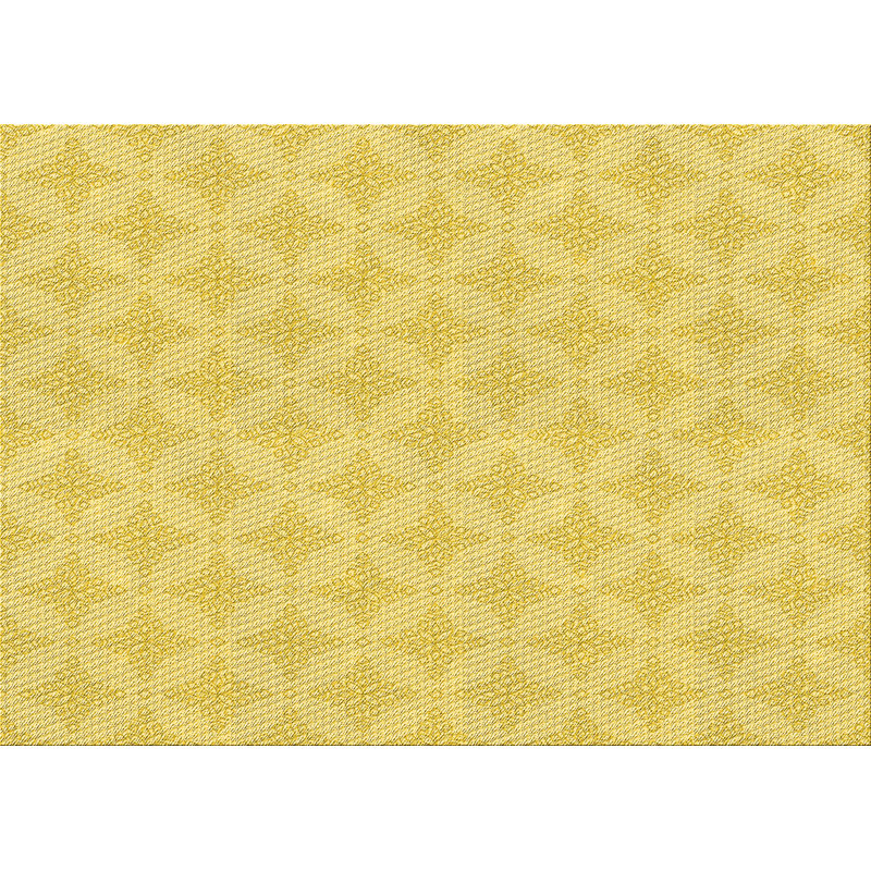 Tapis jaune tissé à la machine, Tapis de couloir 2 pi x 5 pi
