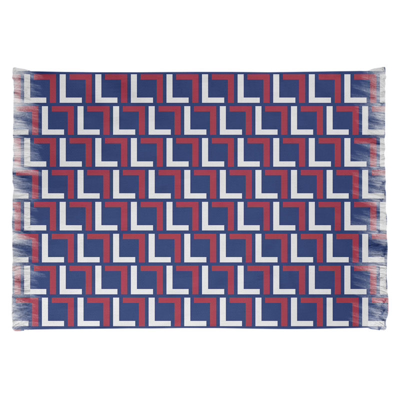 Chenille Geometric Indoor Rug, Rectangle 4'6" x 5'5"