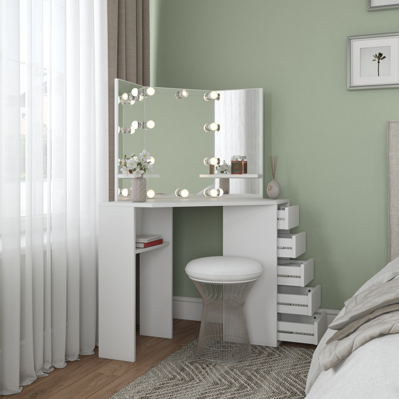 Coiffeuse avec miroir Jaylianie