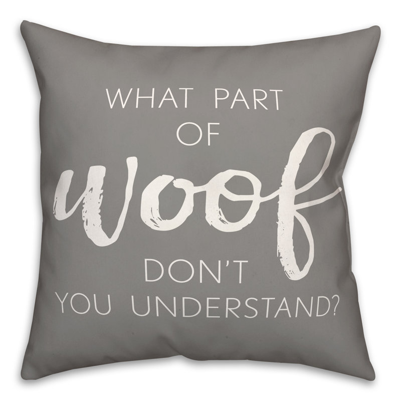 Outdoor Reversible Throw Pillow, H 18 po x l 18 po, Gris