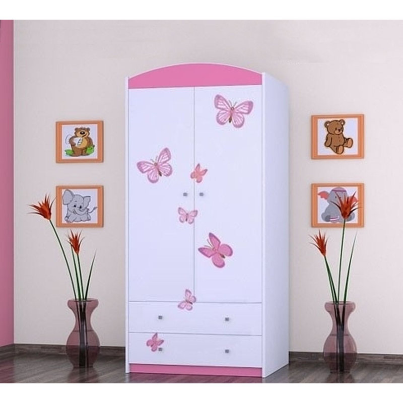 Holton 2 Door Wardrobe, Pink