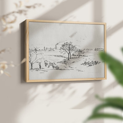 Vintage Sketch Work-VII -Framed Print - Restickable