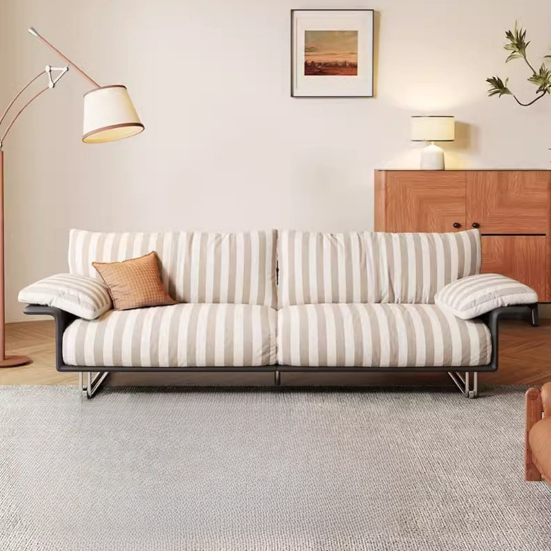 Mid-century Style Detachable Striped Sofa