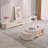 Cream Style Expandable Rock Slab Coffee Table