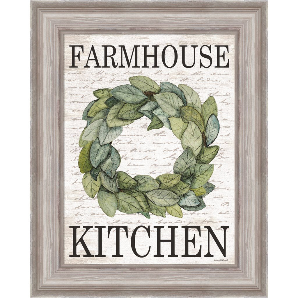 Farmhouse Kitchen Framed On Paper by Lettered & Lined Print