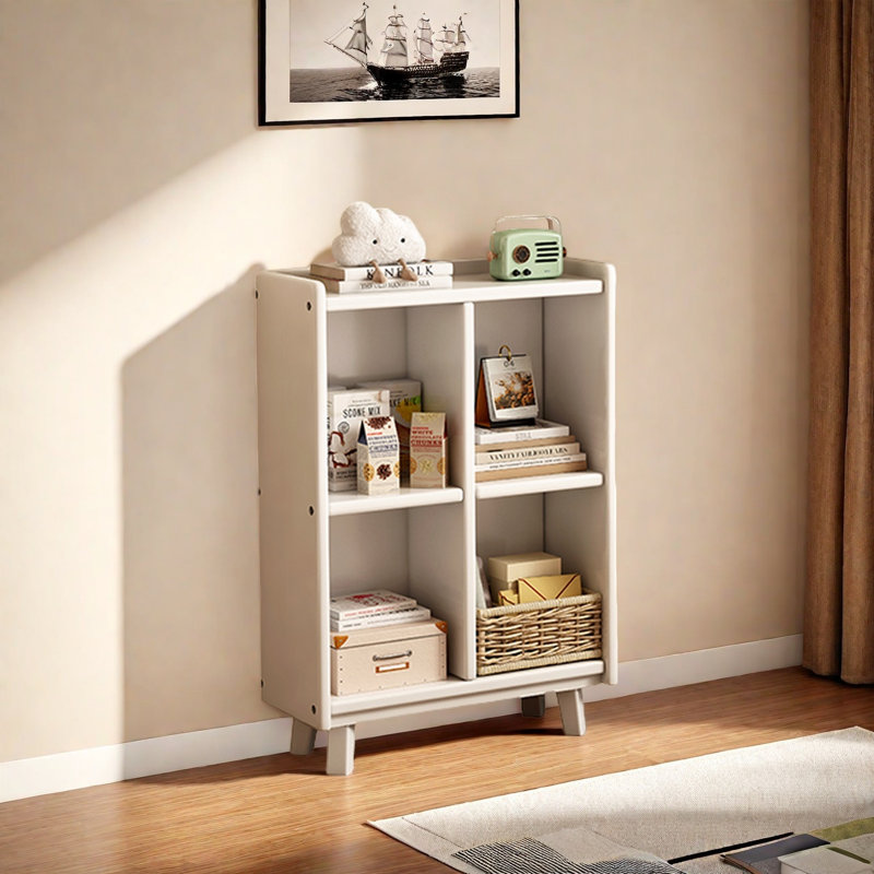 Bibliothèque classique et élégante, (3 tablettes) H 32,6 po x l 23,6 po x P 11,8 po, Blanc