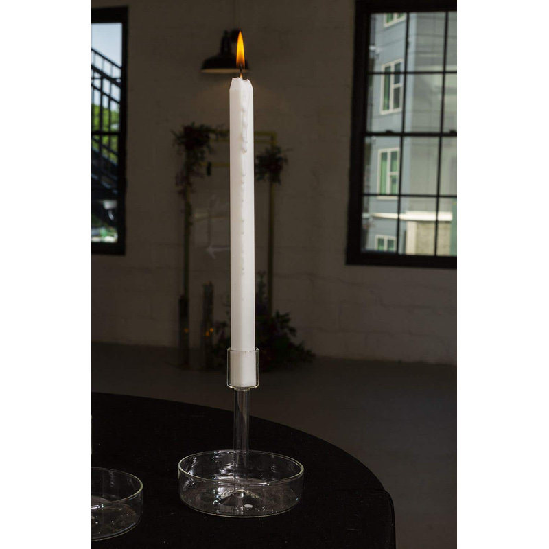 Ianthe Glass Tabletop Candlestick, 5" H x 4.25" W x 4.25" D