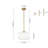 1-Light Ribbed Glass Clear Drum Pendant