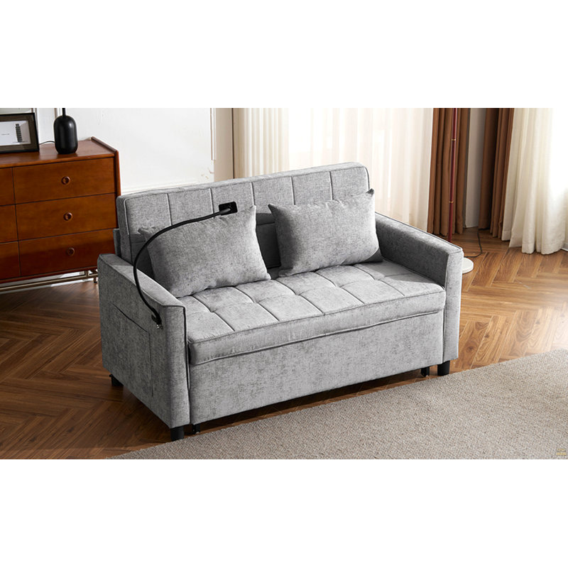Canapé-lit 56,9 po, Gris