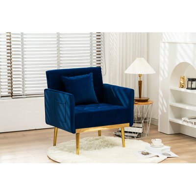 Snyder 26.2" W Velvet Armchair