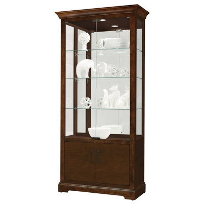 Breindel Solid Wood Lighted Curio Cabinet