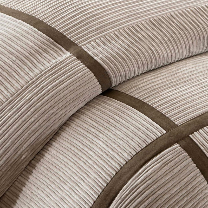 Taupe Corduroy Comforter , King - & Relaxing For Fashionable