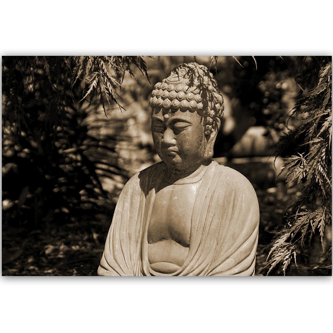 Leinwandbild Buddha zwischen Bäumen 4