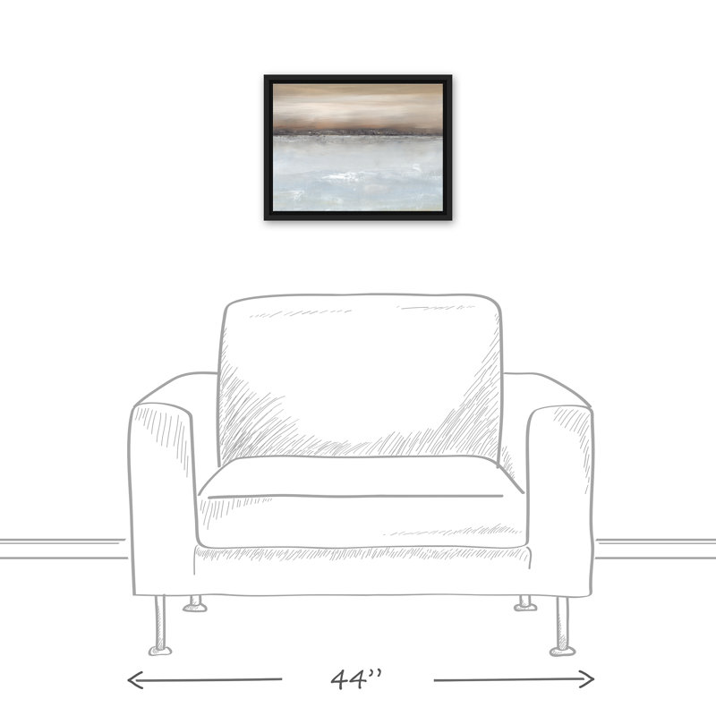 Reflections Floating Framed Canvas, 13.75" H x 17.75" W x 1.75" D, Black Floater Framed