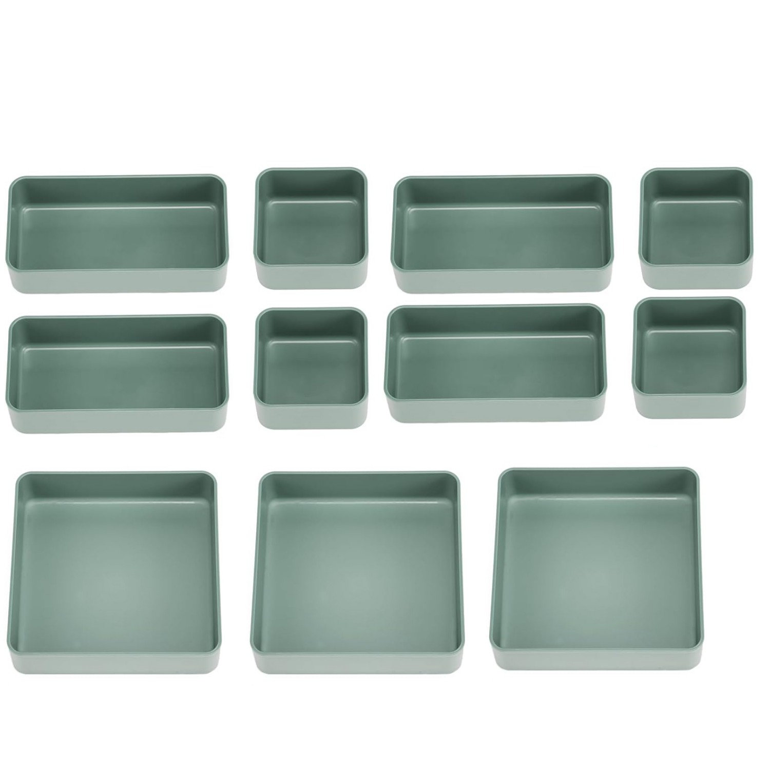 Latitude Run® 11-Piece Stackable Drawer Organizer Set | Wayfair