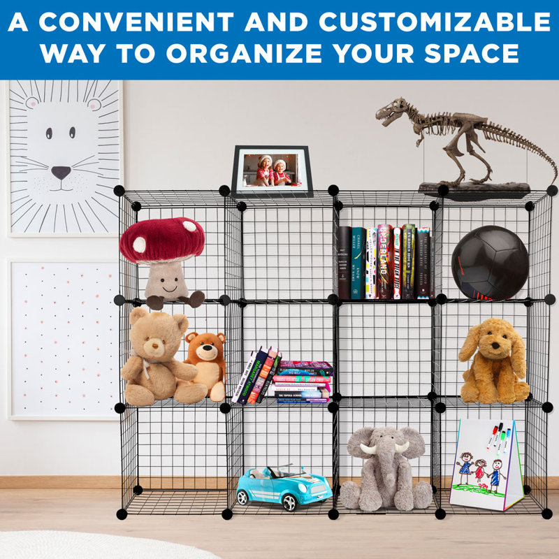 Mount-It! Wire Cube Storage Organizer - 12 Cubes