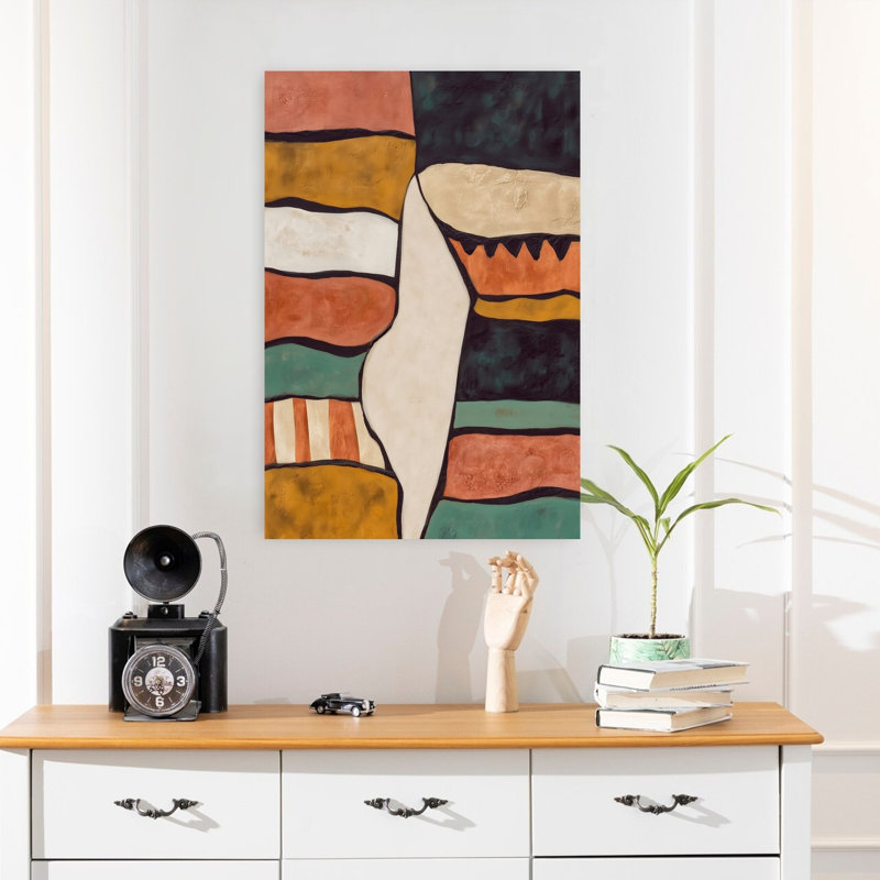 «Abstract Terrain II», art moderne abstrait cheval, H 24 po x l 16 po
