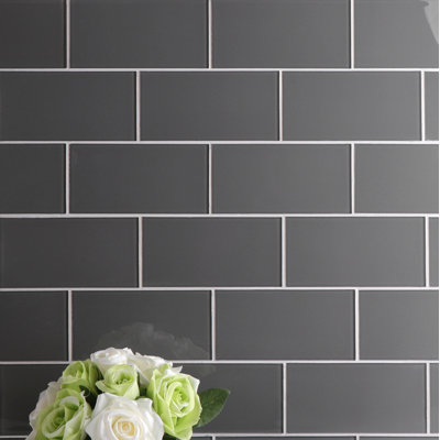 Premium 3" x 6" Straight Edge Glass Mosaic Subway Tile
