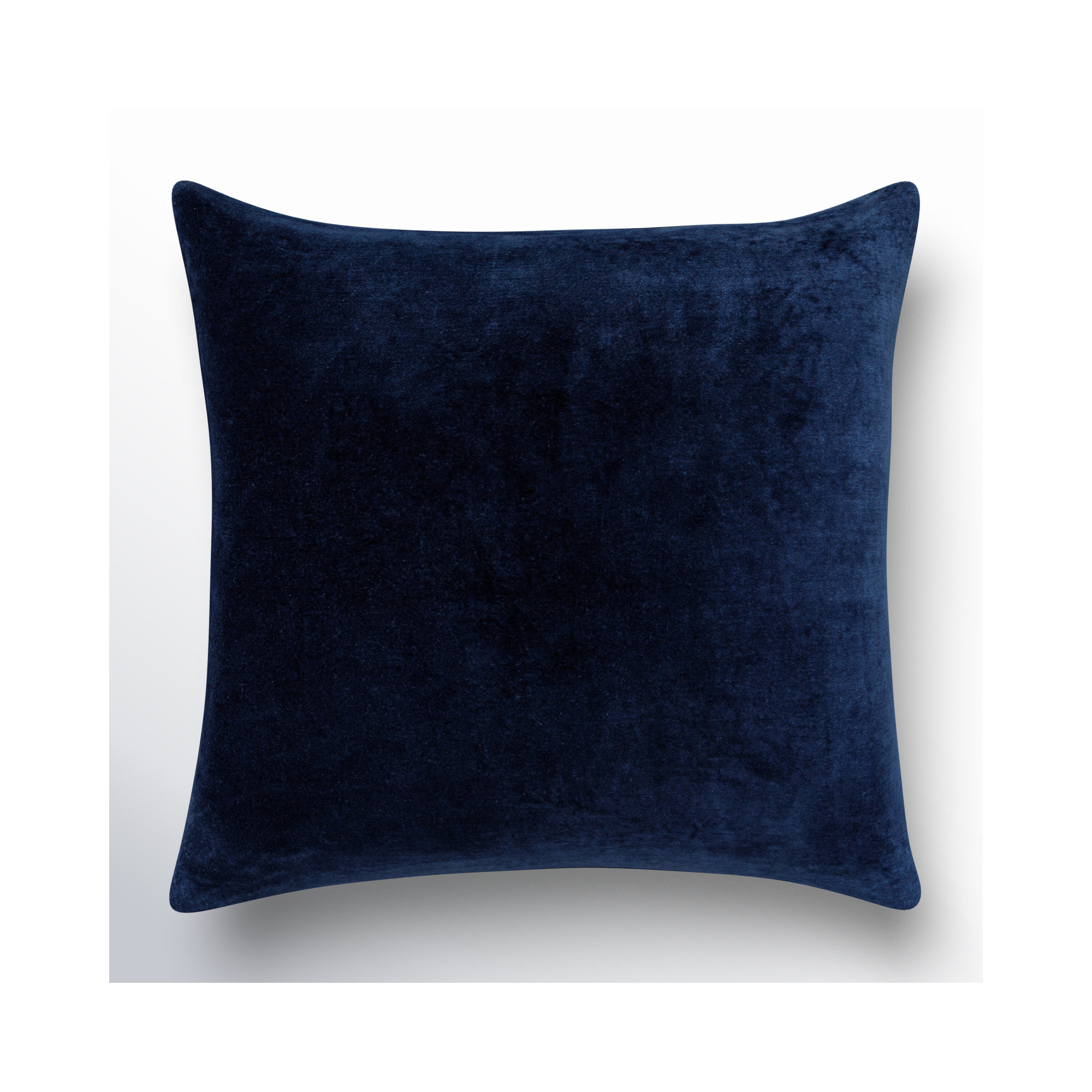 Denny Cotton Throw Square Pillow, Navy Blue, 18"H x 18"W, Polyester/Polyfill