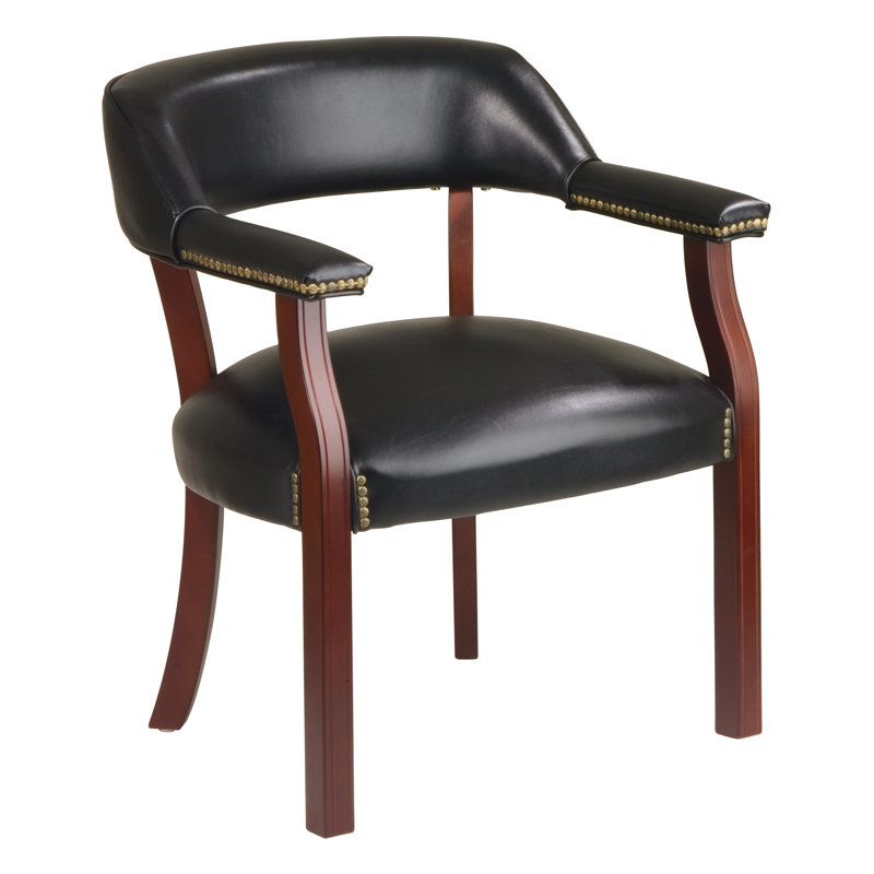 Fauteuil de 25,25 po Hannibal, Vinyle noir, Non inclus