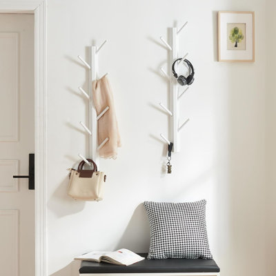 Bamboo Coat Rack Vertical Wall Mount