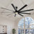 Oversized 84 In. Supper Large Industrial Black Ceiling Fan with Light