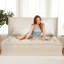 BEDLORE® Dual Layer 4" Memory Foam Mattress Topper with Rayon Bamboo Cover, 2" Cooling Memory Foam & 2" Plush Breathable Bamboo Pillow Top with 6-18" Deep Pocket, for Back Pain Relief-355733593-357339467