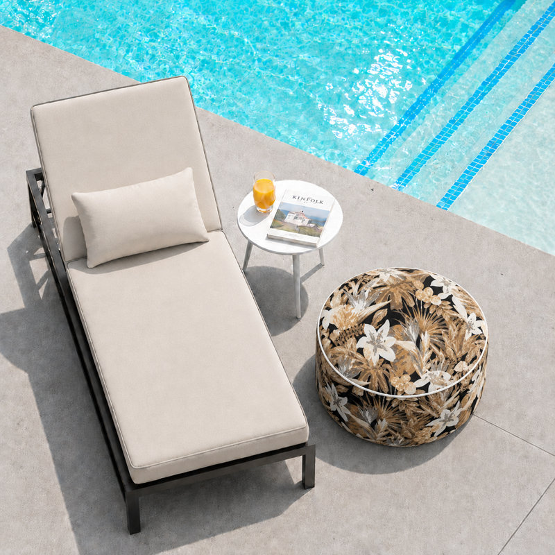 Repose-pieds gonflable d'extérieur résistant à la décoloration avec repose-pieds pour la terrasse, le jardin, le camping et l'intérieur