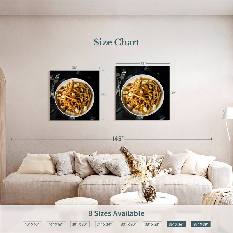 Yarlin Poutine Plate, 39'' H x 39'' W