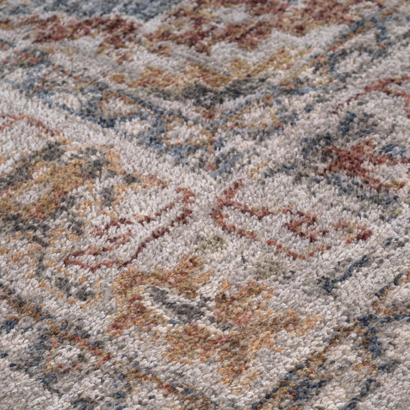 Tapis tissé à médaillon rétro Jasmine, Rectangle 8 pi x 10 pi