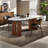 Modern minimalist oval dining table-507678460
