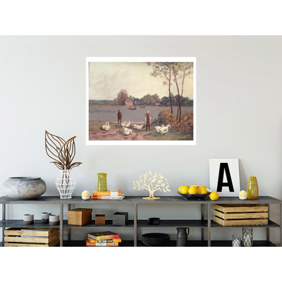Sur les rives du Loing par Alfred Sisley - Estampe numérique