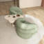 Fauteuil demi-tonneau rembourré et pivotant-583774007