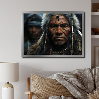 Native Art Spirits Of Warriors - Art mural sur toile Native American