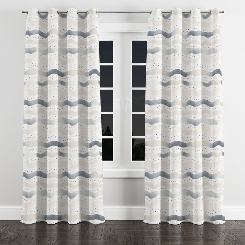 Rideaux à œillets Modern, Œillets dorés, L 52 po x L 120 po