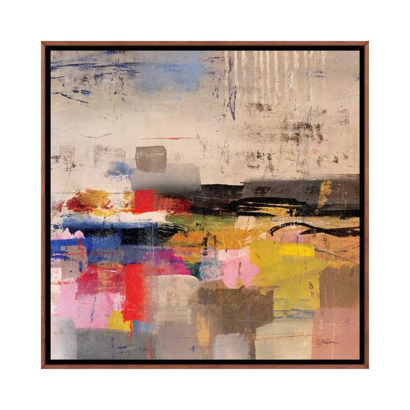 " Float " by Julian Spencer, No Mat, Classic Brown Wood Framed Canvas, 26" H x 26" W x 1.5" D