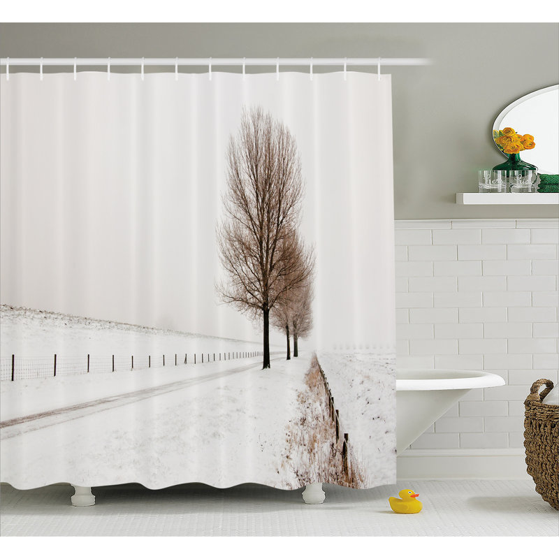 Rideau de douche simple et congelé snow winter Higden, l 69 po x L 75 po