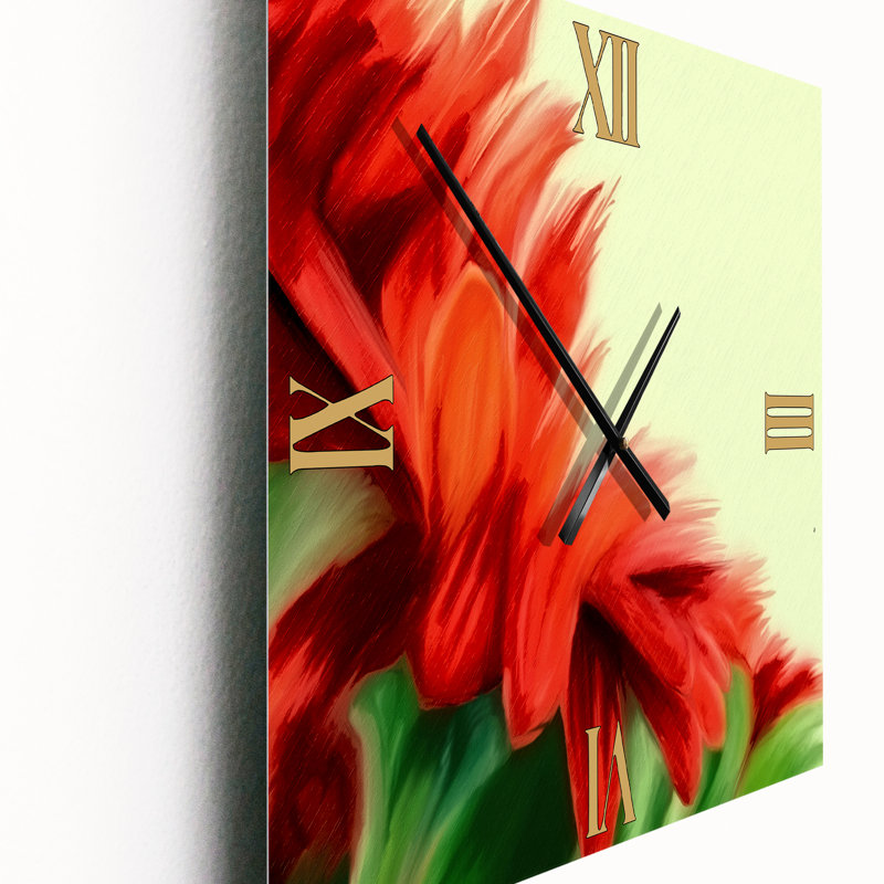 Horloge murale florale, Grand