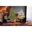 Arbre de Noël 7,5 pi pleine forme avec 850 lumières UL - branches mixtes PE / PVC, 2441 pointes, base large pour les espaces spacieux, structure à charnières, support en métal stable-1447460436